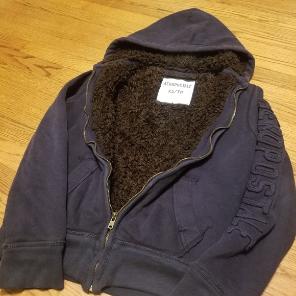 Areopostle fur sweatshirt hoodie/ juniors - Picture 3 of 10